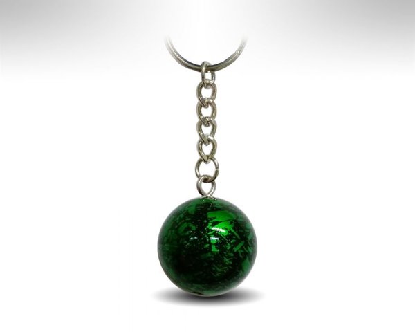Schlüsselanhänger Bowlingball grün